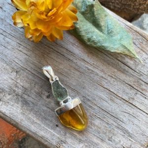 Moldavite and Amber