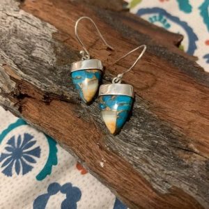 Spiny Oyster Shell & Turquoise Earrings