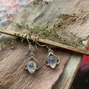 Rainbow Moonstone embrace earrings