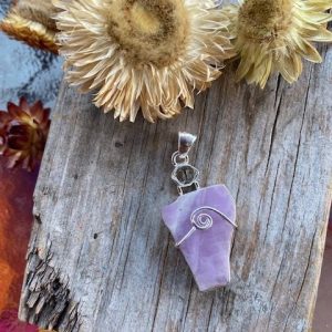 Spiral Kunzite & Herkimer Diamond