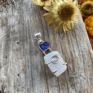 Spiral Raw Moonstone Tanzanite