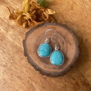 Amazonite faceted earrings