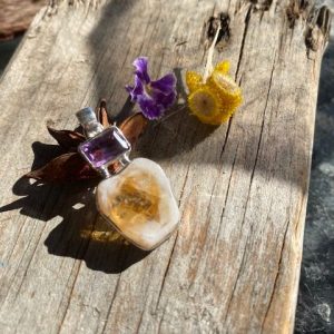 Citrine Stalacite and amethyst