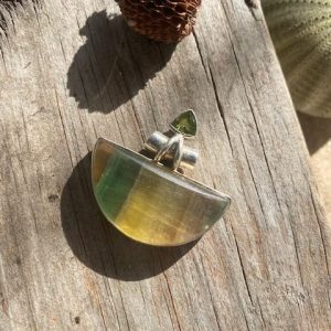 Green Yellow banded fluorite