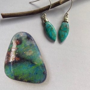 Andean Blue opal earrings